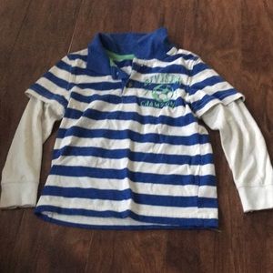 1 long sleeve polo, 1 long sleeve shirt